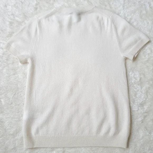 NWT Quince 100% Mongolian Cashmere Cloud Cocoon Tee, Ivory, S ☁️ - Picture 11 of 12